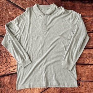Cutter & Buck Shirt Mens XL Gray Long Sleeve‎ Polo cotton pullover